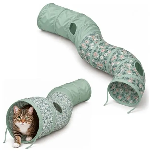 お花畑 猫トンネル ミントグリーン